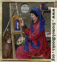 [picture: Miniature painting of a portrait artist with easel]