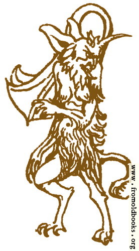 [Picture: Border detail: Satyr or horned devil]