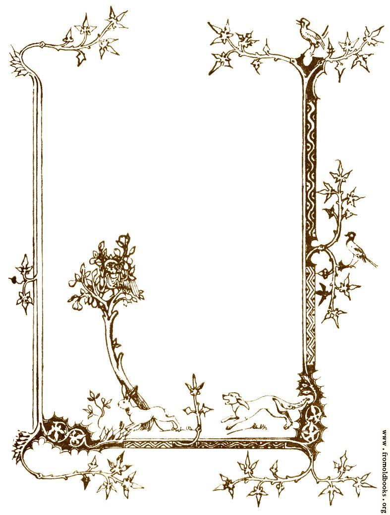 medieval line art border