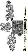 [picture: Ornate rococo baroque capital letter M]