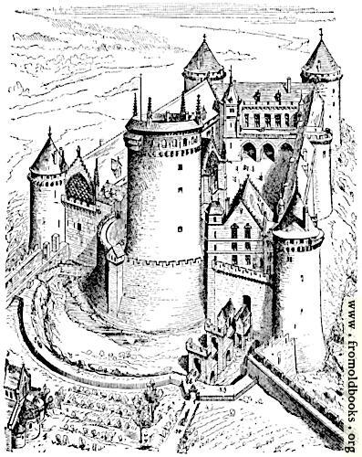 [Picture: Coucy Castle, Bird’s Eye Drawing]