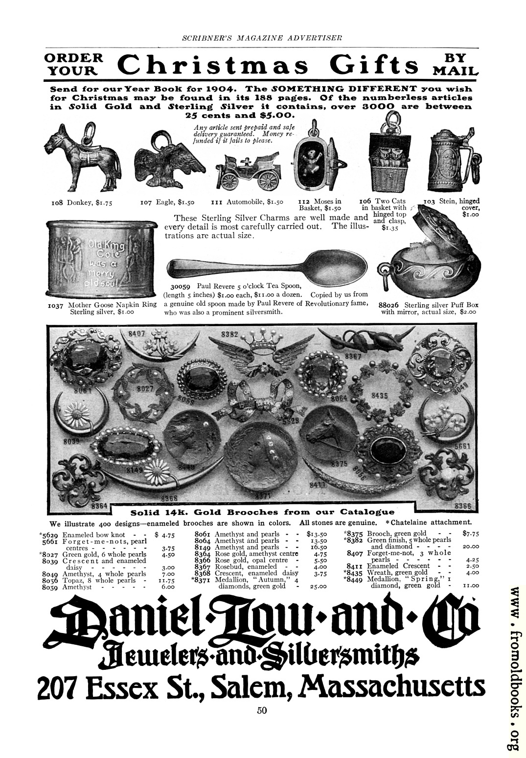 [Picture: Old Advert: Christmas Gift Charms and Brooches]