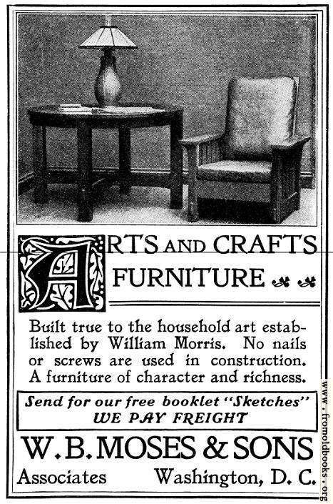 [Picture: Old Advert: Arts and Crafts Furniture]