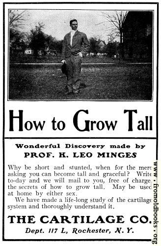 [Picture: Old Advert: How to Grow Tall]