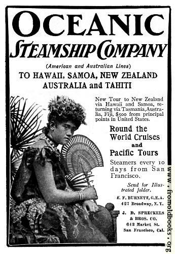 [Picture: Old Advert: Oceanic Steamship Company]