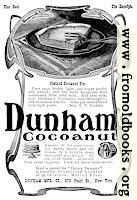Dunham’s Coconut Ad
