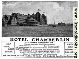 [picture: Old Advert: Hotel Chamberlin]