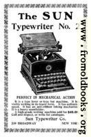 [picture: Old Advert: The Sun Typewriter]