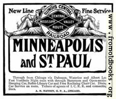 [picture: Old Advert: Illinois Central Railroad]