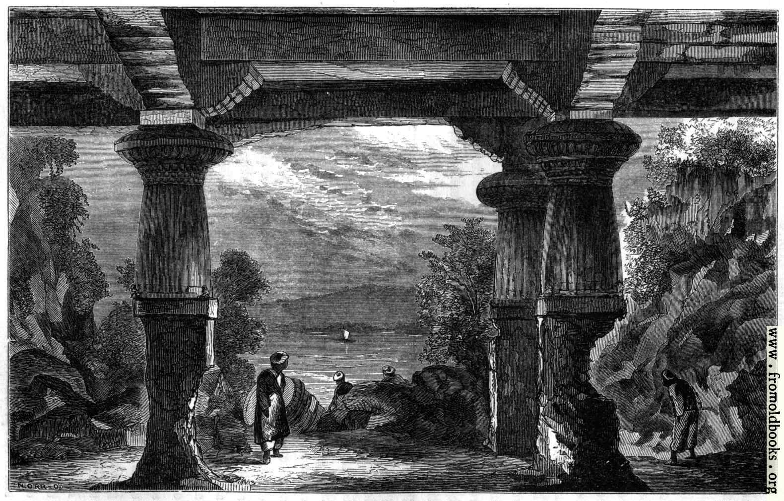 [Picture: Entrance to the Cave of the Elephanta]