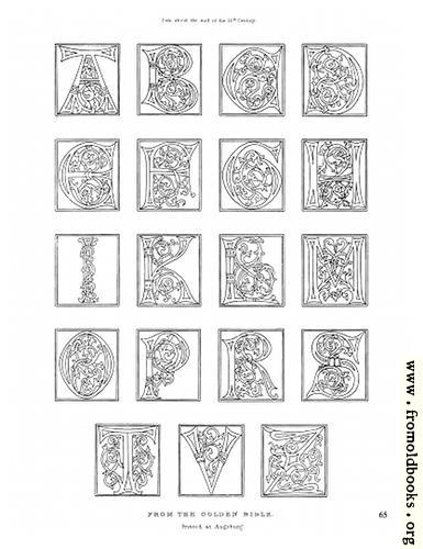 [Picture: Alphabet from the Golden Bible, late 15th Century]