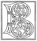 [Picture: clipart: initial letter B from late 15th century printed book]