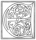 [Picture: clipart: initial letter E from late 15th century printed book]