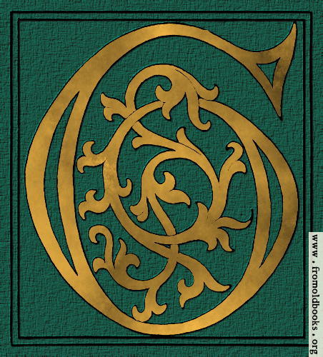 [Picture: Green and Gold caligraphic/Uncial Capital G]