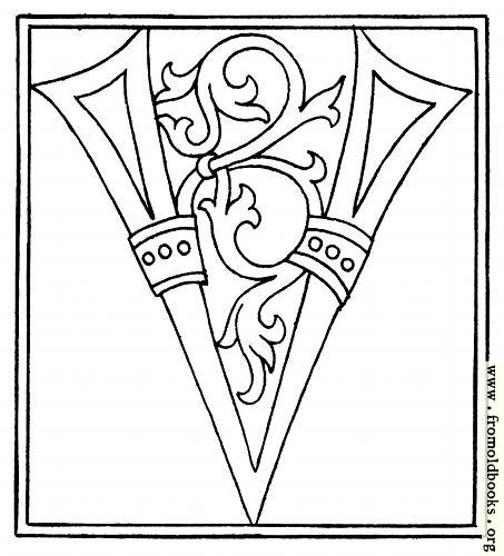 [Picture: clipart: initial letter V from late 15th century printed book]