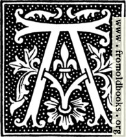 clipart: initial letter A from beginning of the 16th Century