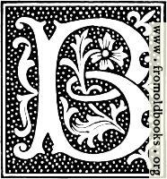 clipart: initial letter B from beginning of the 16th Century