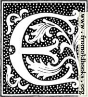 clipart: initial letter E from beginning of 16th Century