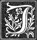 [Picture: clipart: initial letter J from beginning of the 16th Century]
