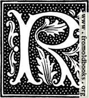 clipart: initial letter R from beginning of the 16th Century