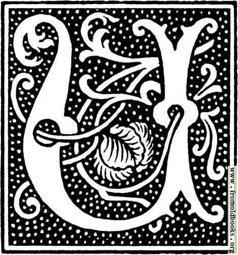 [Picture: clipart: initial letter U from beginning of the 16th Century]