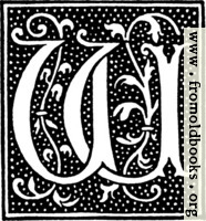 clipart: initial letter W from beginning of the 16th Century
