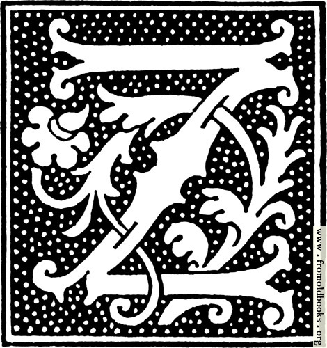 [Picture: clipart: initial letter Z from beginning of the 16th Century]