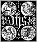 [Picture: Sacred Monogram and Badges of the Apostles]