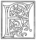 clipart: initial letter F from late 15th century printed book