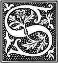 clipart: initial letter S from beginning of the 16th Century