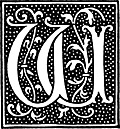 clipart: initial letter W from beginning of the 16th Century