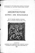 Title Page, Architecture: Gothic and Renaissance