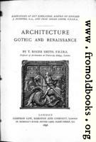 [picture: Title Page, Architecture: Gothic and Renaissance]