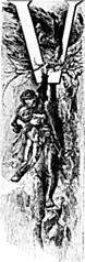 [Picture: Initial letter capital V with mountain rescue]