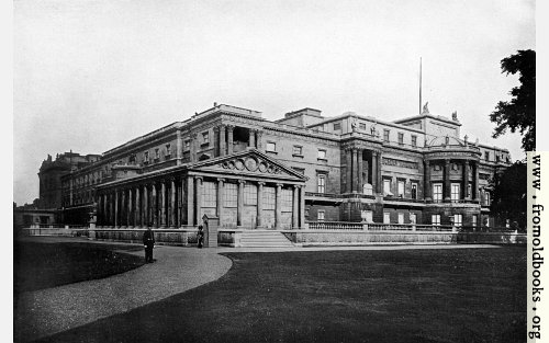 [Picture: IV.—West Front of Buckingham Palace.]