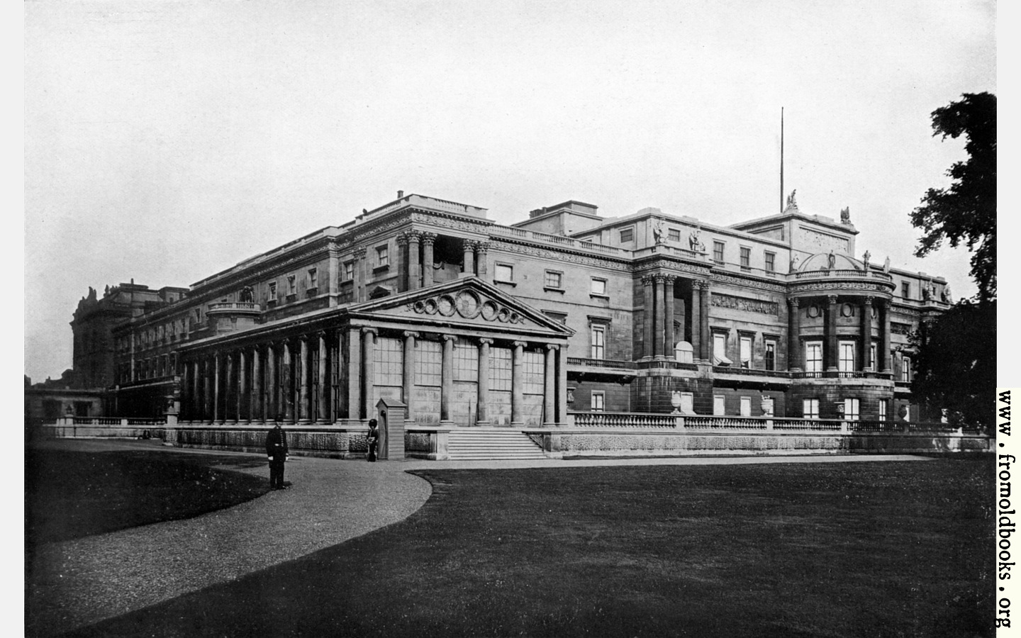 [Picture: IV.—West Front of Buckingham Palace.]