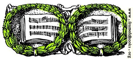 [picture: Music book and wreaths]