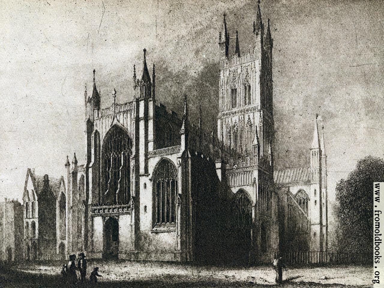 [Picture: Gloucester Cathedral Old Print - Wallpaper Version]
