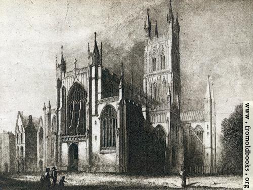 [Picture: Gloucester Cathedral Old Print - Wallpaper Version]