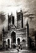 [Picture: Plate XXVI: Lincoln Cathedral. West Front.]