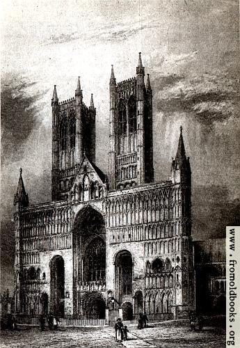 [Picture: Plate XXVI: Lincoln Cathedral. West Front.]