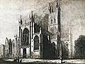 Gloucester Cathedral Old Print - Wallpaper Version