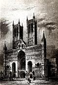 Plate XXVI: Lincoln Cathedral. West Front.