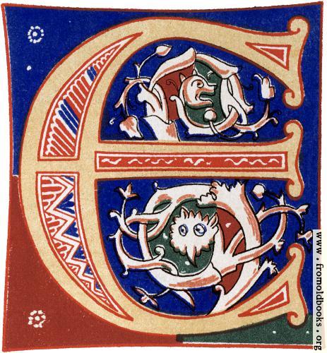 [Picture: Decorative initial letter “E” from 11th century.]