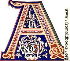 Decorative initial letter “A” from 11th century.