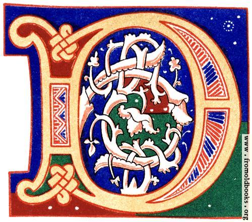 [Picture: Decorative initial letter “D” from 11th century.]