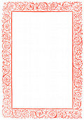 [Picture: Victorian floral border, red]