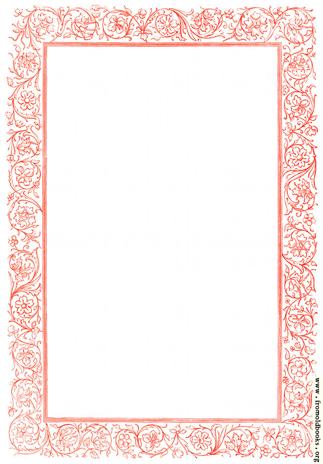 [Picture: Victorian floral border, red]