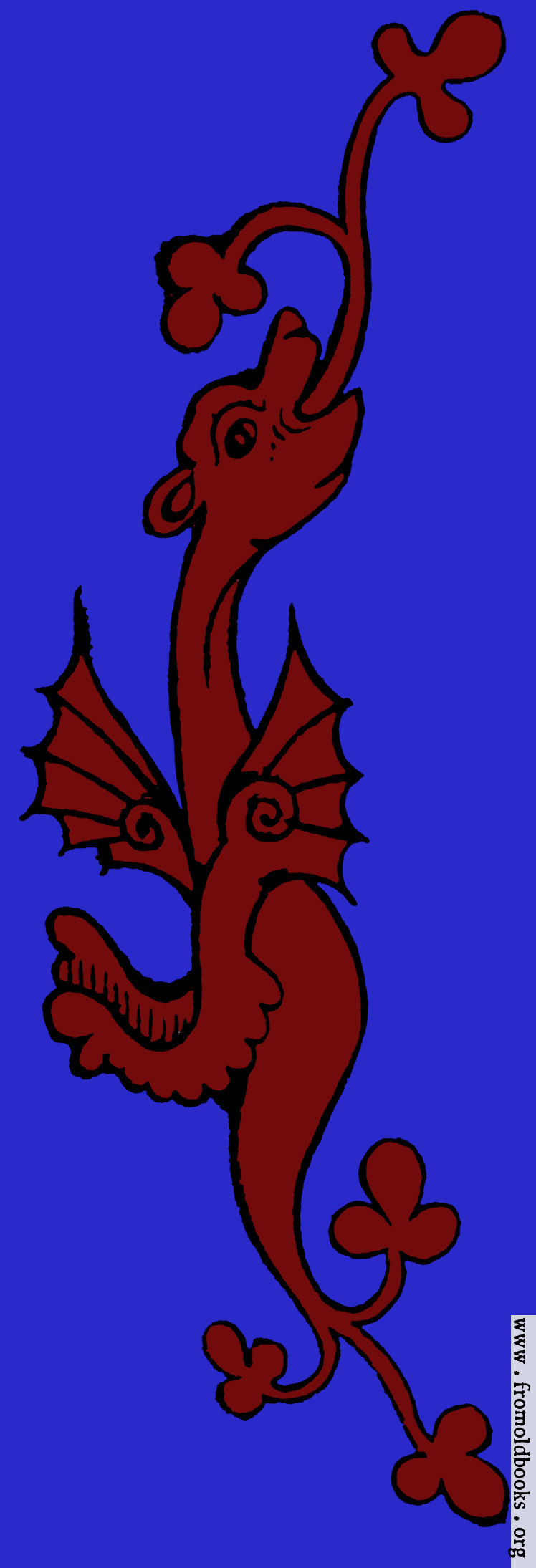 [Picture: Red Dragon on Blue Background]
