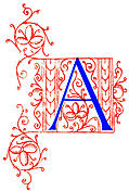 [Picture: Letter A from Fifteenth Century No. 4]